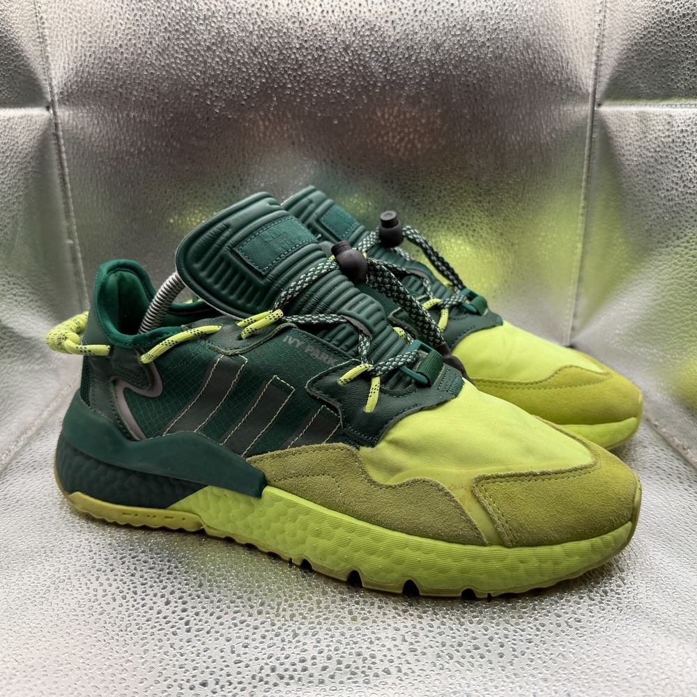 Size 9 Adidas Nite Jogger Ivy Park Green Yellow‎ Mens Athletic Sneakers S29041